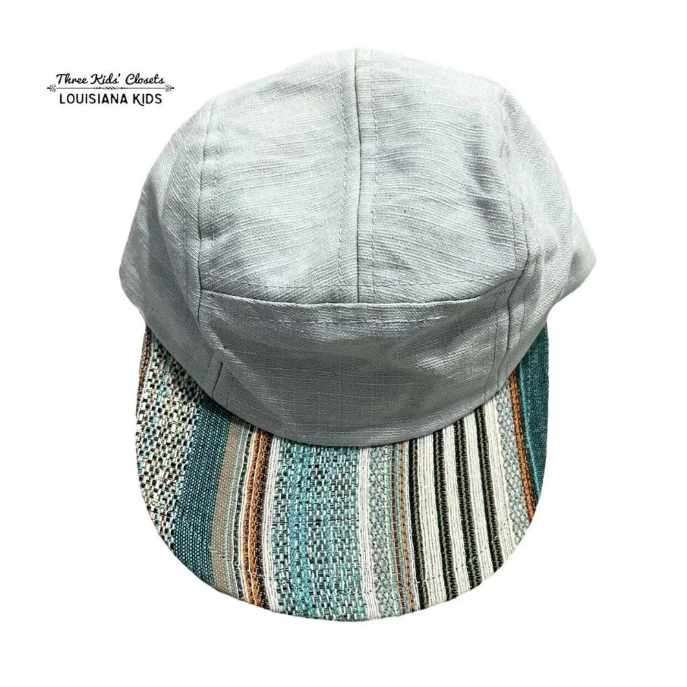 George Hats YOUTH Light Blue Striped Bill Cap Hat